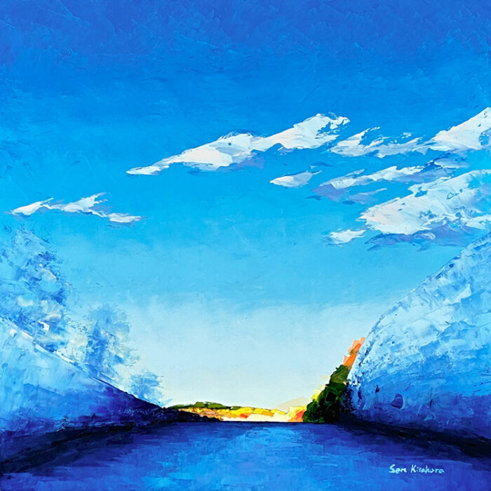 "Road Over a Hill" 峠の道 455 x 455 mm 2024