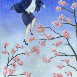 『春に降りたつ』“Coming down to the spring” 51.5×36.4cm 春に降りたつ | Coming down to the spring